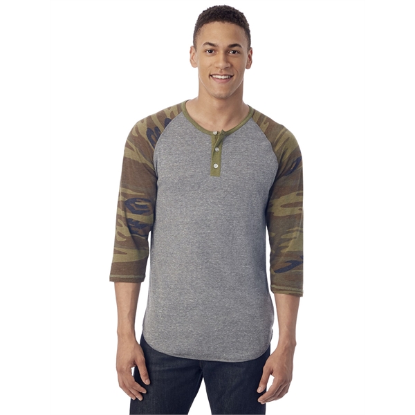 Alternative Unisex Eco-Jersey™ 3/4-SleeveRaglan Henley... from ASI 34063 alphabroder
