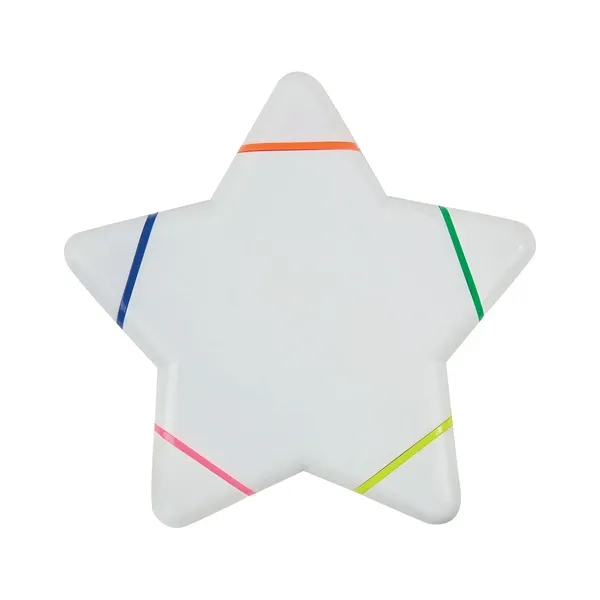 Star shaped plastic highlighter with a different ink color on each... from ASI 79530 Prime Line