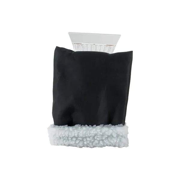 4 1/2" heavy duty plastic ice scraper with polyester hand mitten... from ASI 79530 Prime Line