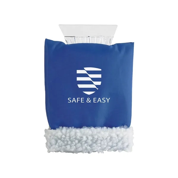 4 1/2" heavy duty plastic ice scraper with polyester hand mitten... from ASI 79530 Prime Line