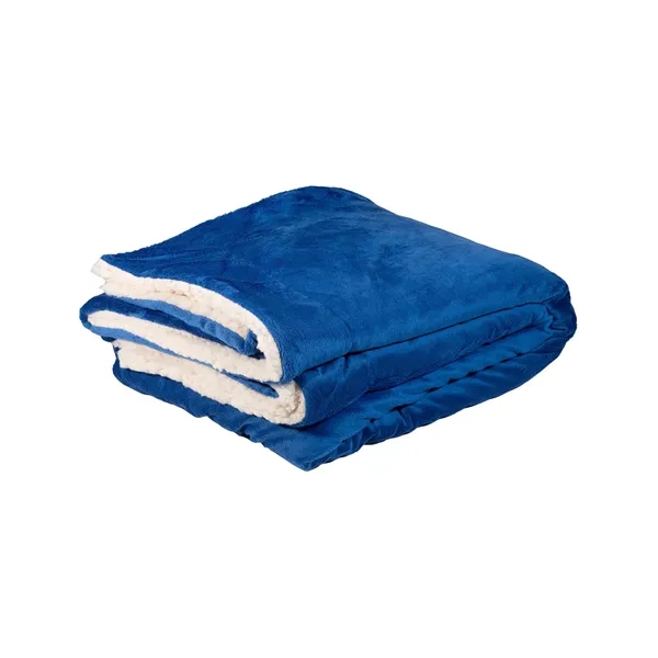 50" x 60" micro mink sherpa blanket with hidden embroidered pocket... from ASI 79530 Prime Line