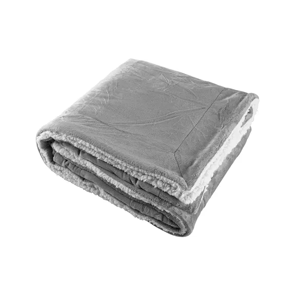50" x 60" micro mink sherpa blanket with hidden embroidered pocket... from ASI 79530 Prime Line