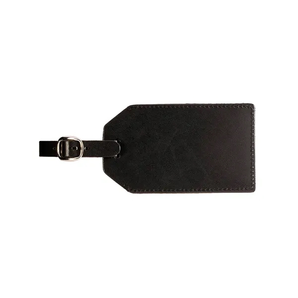 A customizable bonded leather luggage tag with adjustable strap and zinc... from ASI 79530 Prime Line
