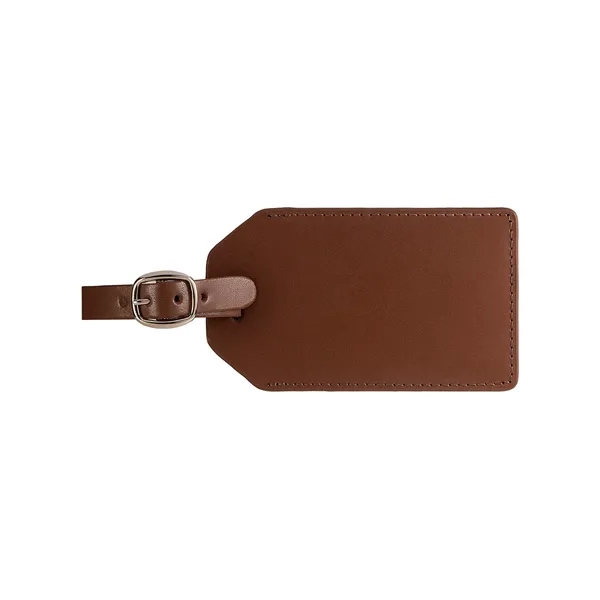 A customizable bonded leather luggage tag with adjustable strap and zinc... from ASI 79530 Prime Line