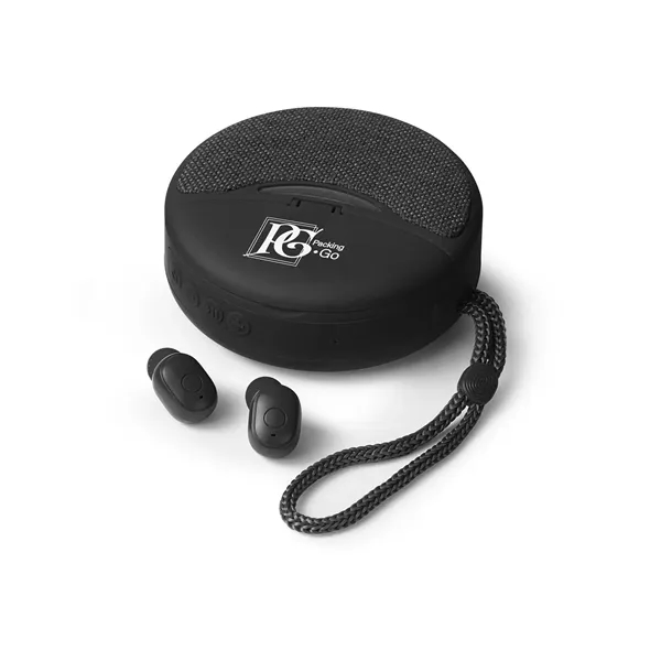 Wireless earbuds and speaker with a case, phone stand, and 500mAh... from ASI 79530 Prime Line
