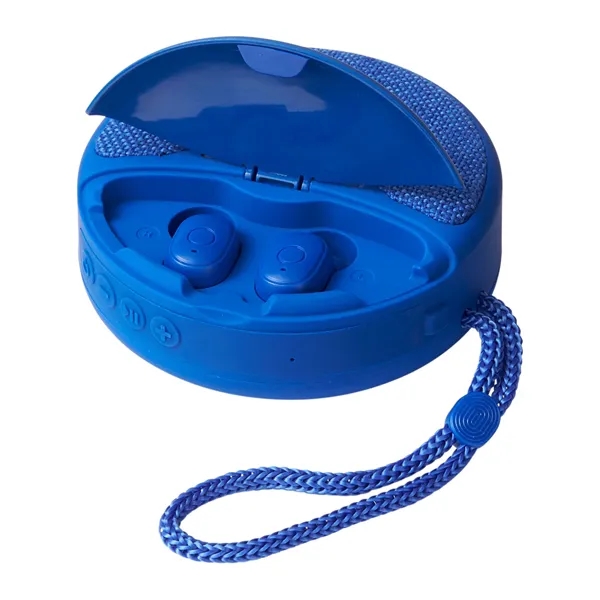 Wireless earbuds and speaker with a case, phone stand, and 500mAh... from ASI 79530 Prime Line