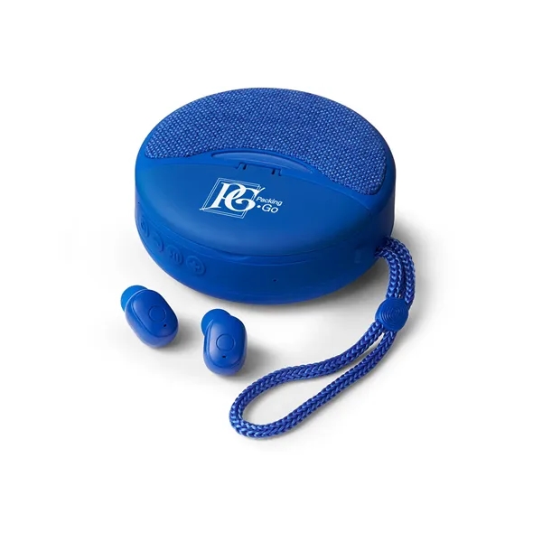 Wireless earbuds and speaker with a case, phone stand, and 500mAh... from ASI 79530 Prime Line