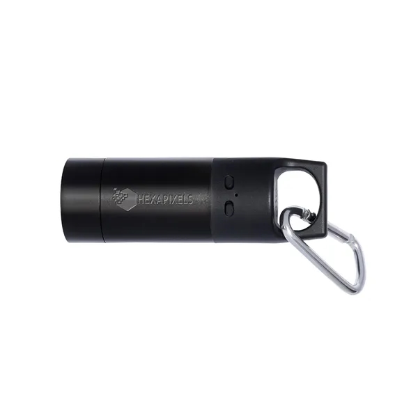 3.94" x 1.3" aluminum alloy keychain, LED flashlight and wireless speaker... from ASI 79530 Prime Line