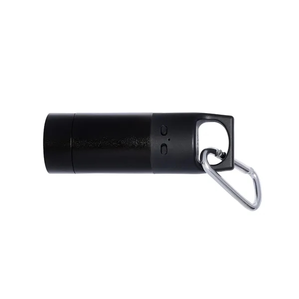 3.94" x 1.3" aluminum alloy keychain, LED flashlight and wireless speaker... from ASI 79530 Prime Line