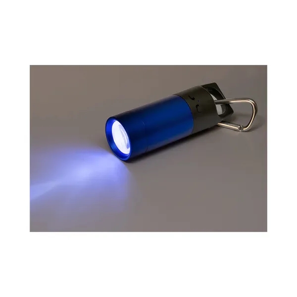 3.94" x 1.3" aluminum alloy keychain, LED flashlight and wireless speaker... from ASI 79530 Prime Line