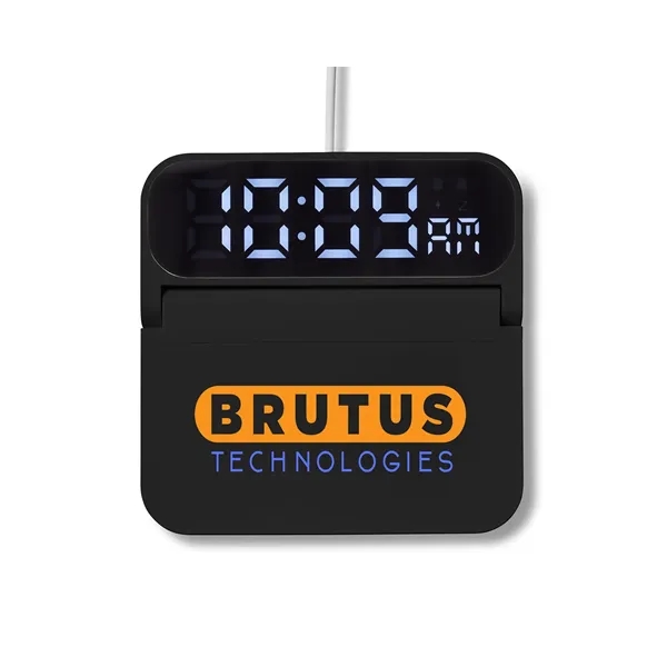 Alarm clock and wireless charger with three adjustable brightness levels and... from ASI 79530 Prime Line