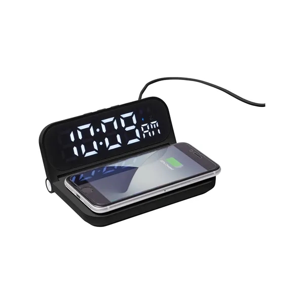 Alarm clock and wireless charger with three adjustable brightness levels and... from ASI 79530 Prime Line