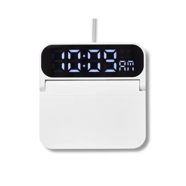 Alarm clock and wireless charger with three adjustable brightness levels and... from ASI 79530 Prime Line