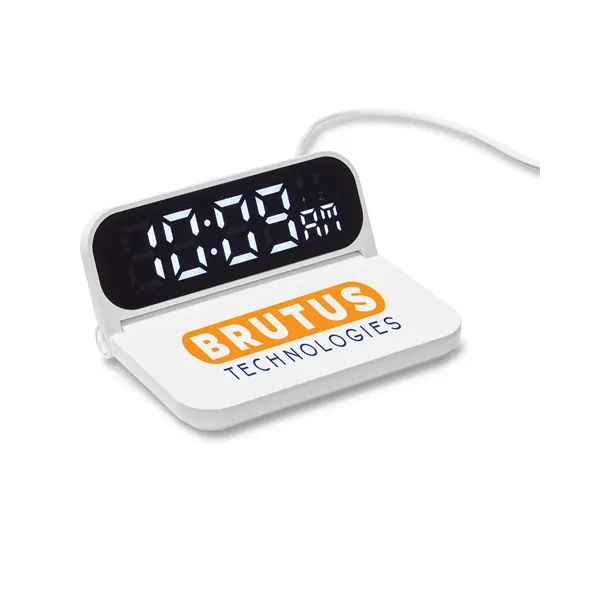 Alarm clock and wireless charger with three adjustable brightness levels and... from ASI 79530 Prime Line