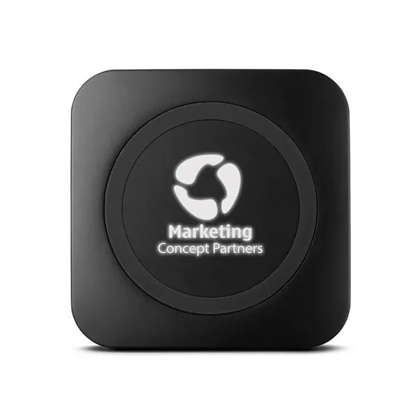 Wireless charging pad and phone stand with illuminated logo.... from ASI 79530 Prime Line