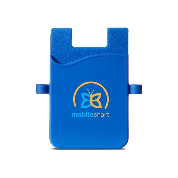 3.375" x 3" adhesive silicone phone pocket with earbud loops.... from ASI 79530 Prime Line