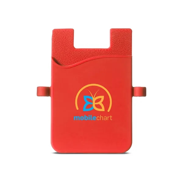 3.375" x 3" adhesive silicone phone pocket with earbud loops.... from ASI 79530 Prime Line