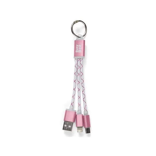 5.1" x 0.6" x 0.24" aluminum and PVC 3-in-1 charging cable... from ASI 79530 Prime Line