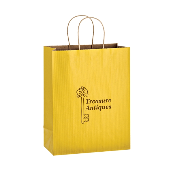 10" x 5" x 13" Kraft paper color shopping bag with... from ASI 35290 American Ad Bag Co