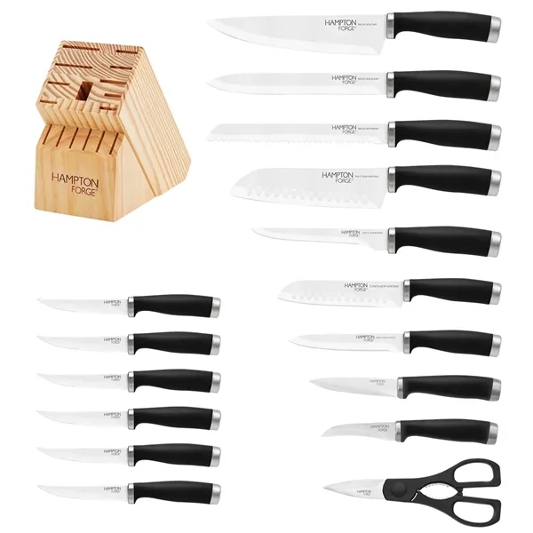 Hampton Forge® Epicure 17 Piece Cutlery Block Set... from ASI 89320 Starline USA Inc