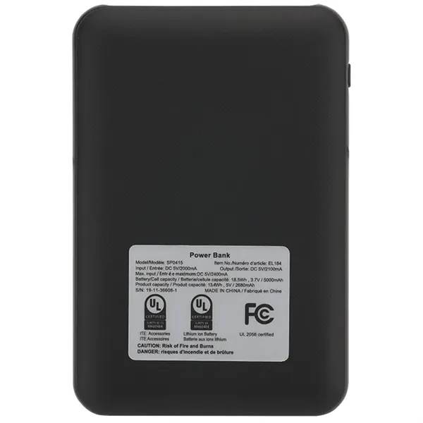 UL Certified Dual Port HD Power Bank - 5000 mAh... from ASI 89320 Starline USA Inc