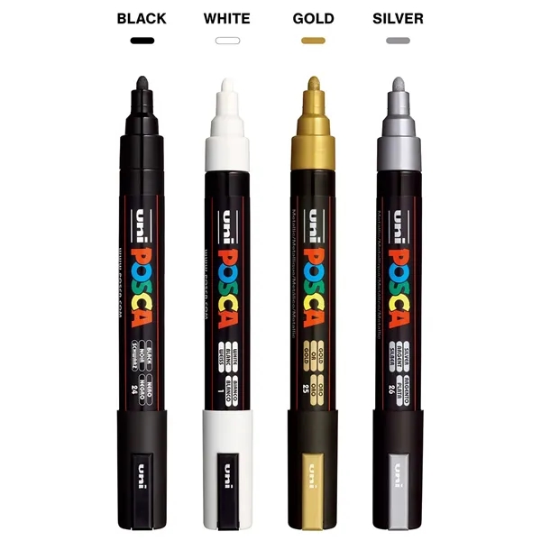 POSCA 4 Piece Metallic Marker Set with Bag... from ASI 89320 Starline USA Inc
