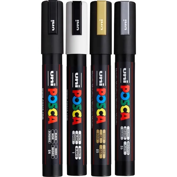 POSCA 4 Piece Metallic Marker Set with Bag... from ASI 89320 Starline USA Inc