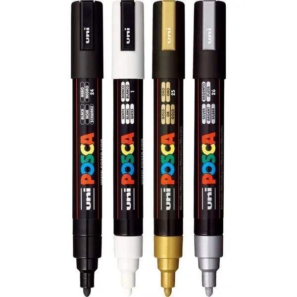 POSCA 4 Piece Metallic Marker Set with Bag... from ASI 89320 Starline USA Inc