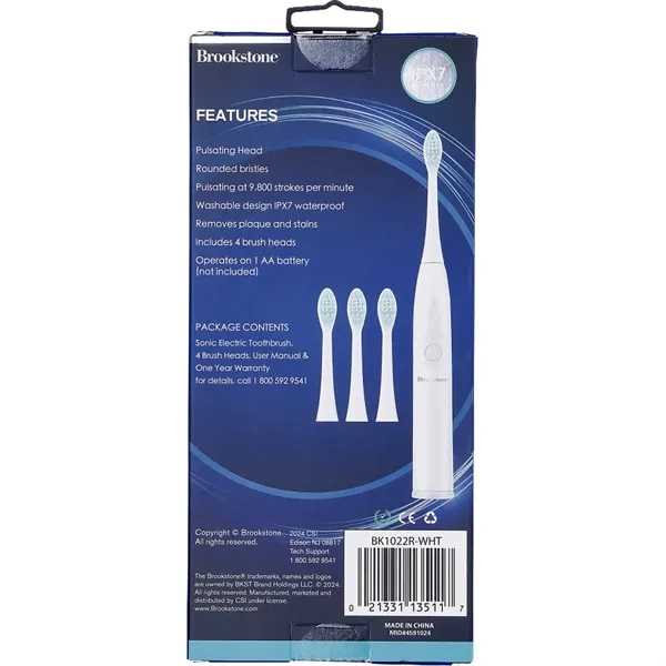 Brookstone® Sonic Electric Toothbrush... from ASI 89320 Starline USA Inc