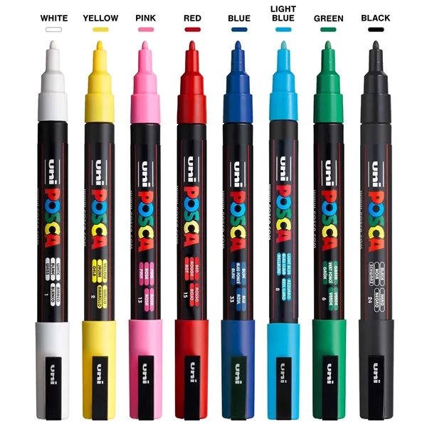 POSCA 8 Piece Basic Marker Set with Bag - Fine... from ASI 89320 Starline USA Inc