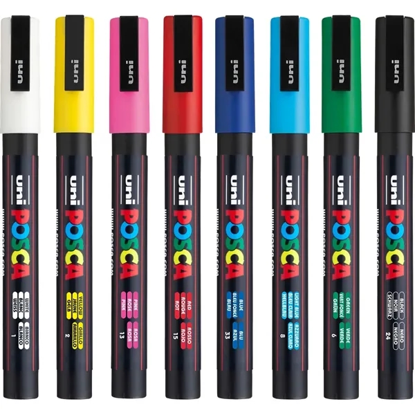 POSCA 8 Piece Basic Marker Set with Bag - Fine... from ASI 89320 Starline USA Inc