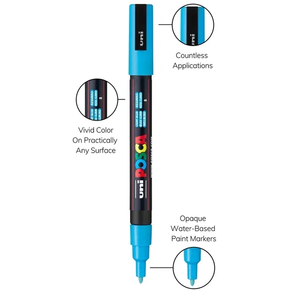 POSCA 8 Piece Basic Marker Set with Bag - Fine... from ASI 89320 Starline USA Inc