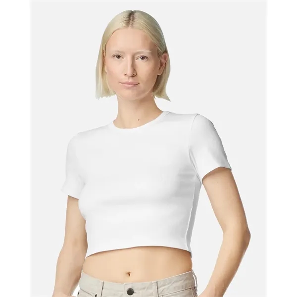American Apparel Women's Baby Rib Cropped Tee... from ASI 84358 S&S Activewear