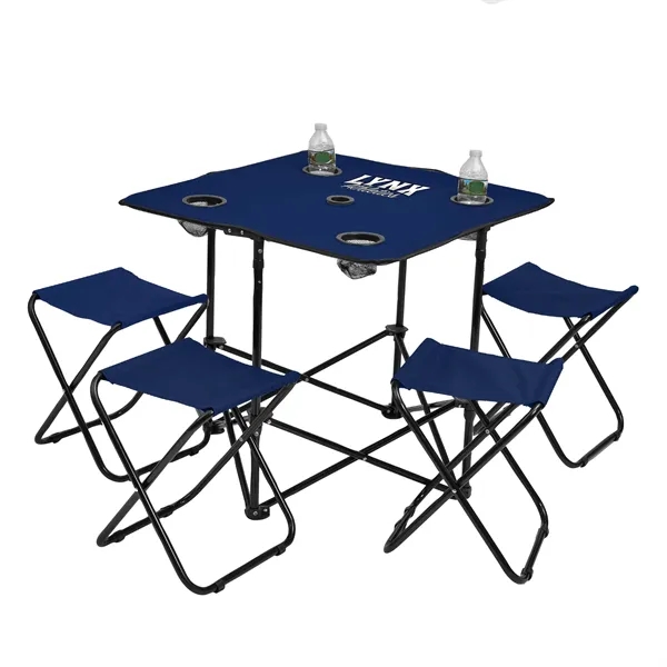 Tailgate, beach, or backyard, this foldable table set with cupholders keeps... from ASI 87188 Showdown Displays