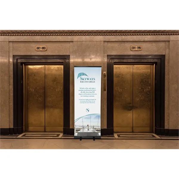 Economy Retractor reimagined - durable PVC base makes it the smart... from ASI 87188 Showdown Displays