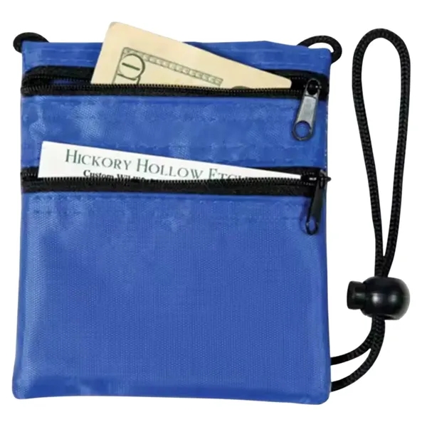 Dual zip neck travel wallet plus 1 color silkscreen imprint on... from ASI 37218 Athena Promo (tm)