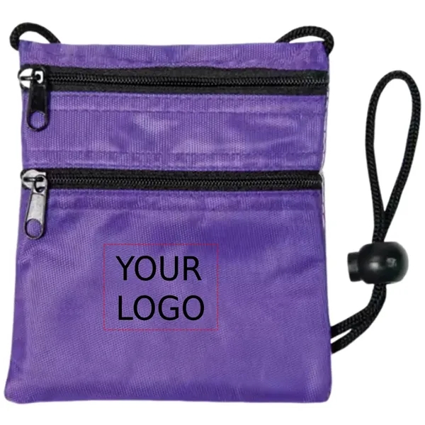 Dual zip neck travel wallet plus 1 color silkscreen imprint on... from ASI 37218 Athena Promo (tm)