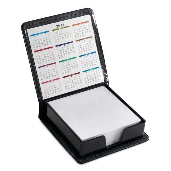 Leatherette flip-top calendar box with white note paper.... from ASI 55583 GMG Pen / Ultra PENWORKS