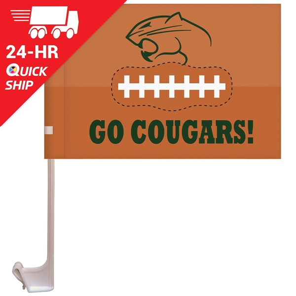 7.5" x 10.5" Single Reverse Custom Knit Polyester Car Flag with... from ASI 80228 Quinn