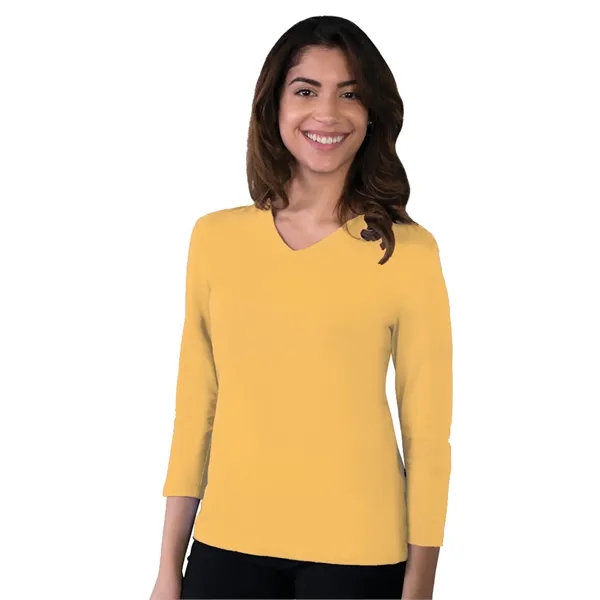 Blue Generation - Women's Pocketless 3/4-Sleeve V-Neck Tee... from ASI 86018 Scrub Authority