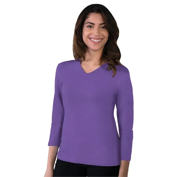 Blue Generation - Women's Pocketless 3/4-Sleeve V-Neck Tee... from ASI 86018 Scrub Authority