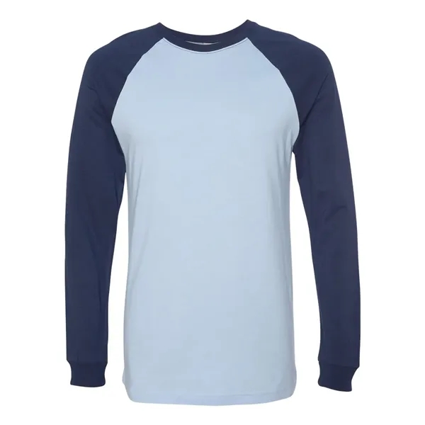 Adult long sleeve raglan baseball t-shirt. Blank product.... from ASI 84358 S&S Activewear