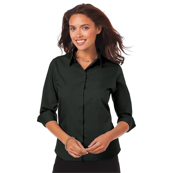 Blue Generation - Women's Pocketless 3/4-Sleeve Poplin Shirt... from ASI 86018 Scrub Authority