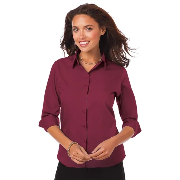 Blue Generation - Women's Pocketless 3/4-Sleeve Poplin Shirt... from ASI 86018 Scrub Authority