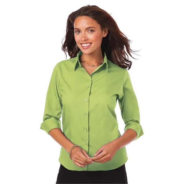 Blue Generation - Women's Pocketless 3/4-Sleeve Poplin Shirt... from ASI 86018 Scrub Authority