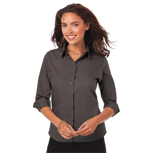 Blue Generation - Women's Pocketless 3/4-Sleeve Poplin Shirt... from ASI 86018 Scrub Authority