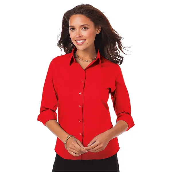 Blue Generation - Women's Pocketless 3/4-Sleeve Poplin Shirt... from ASI 86018 Scrub Authority