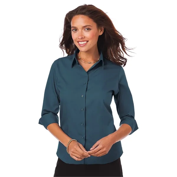 Blue Generation - Women's Pocketless 3/4-Sleeve Poplin Shirt... from ASI 86018 Scrub Authority