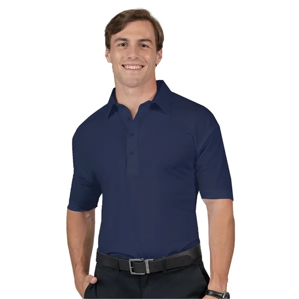 Blue Generation - Men's Pocketless Bonded Collar Dress Polo... from ASI 86018 Scrub Authority
