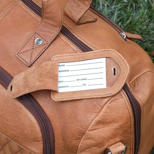 Bell Canyon Leather Duffel is made from Premium Zurich leather &... from ASI 61966 HPG / Beacon Promotions